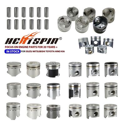4D92 Engine Piston Set for Komatsu Forklift FG20 FG25 FG30 Excavator Pin Clips 129402-22080 High Quality ISO 9001 Certified 6